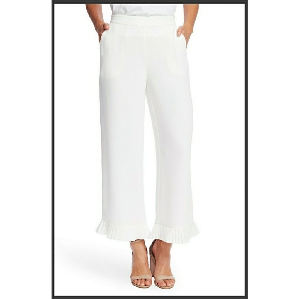 CeCe Pleated Crepe Pants Size 0